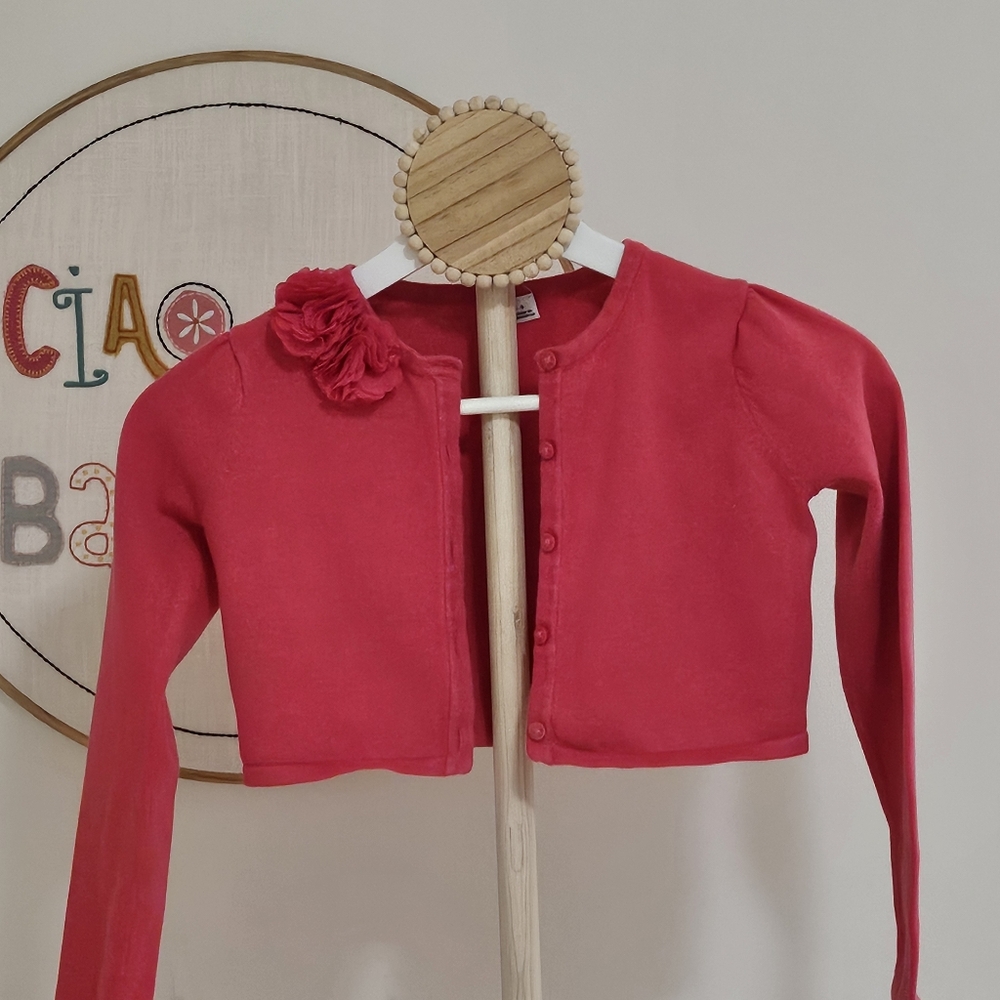 Janie and Jack cropped cardigan, size 6.